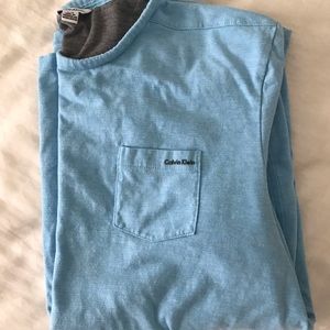 Calvin Klein sky blue pocket tee